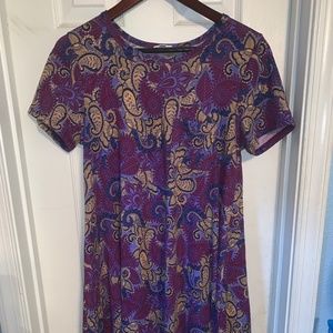 Purple/Yellow Paisley Carly Leggings Material XS